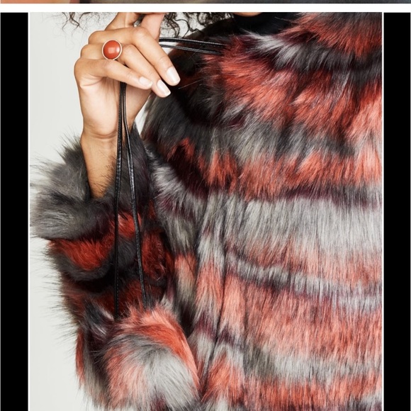 Ramy Brook Krissy Faux Fur Jacket- Large - Picture 4 of 9